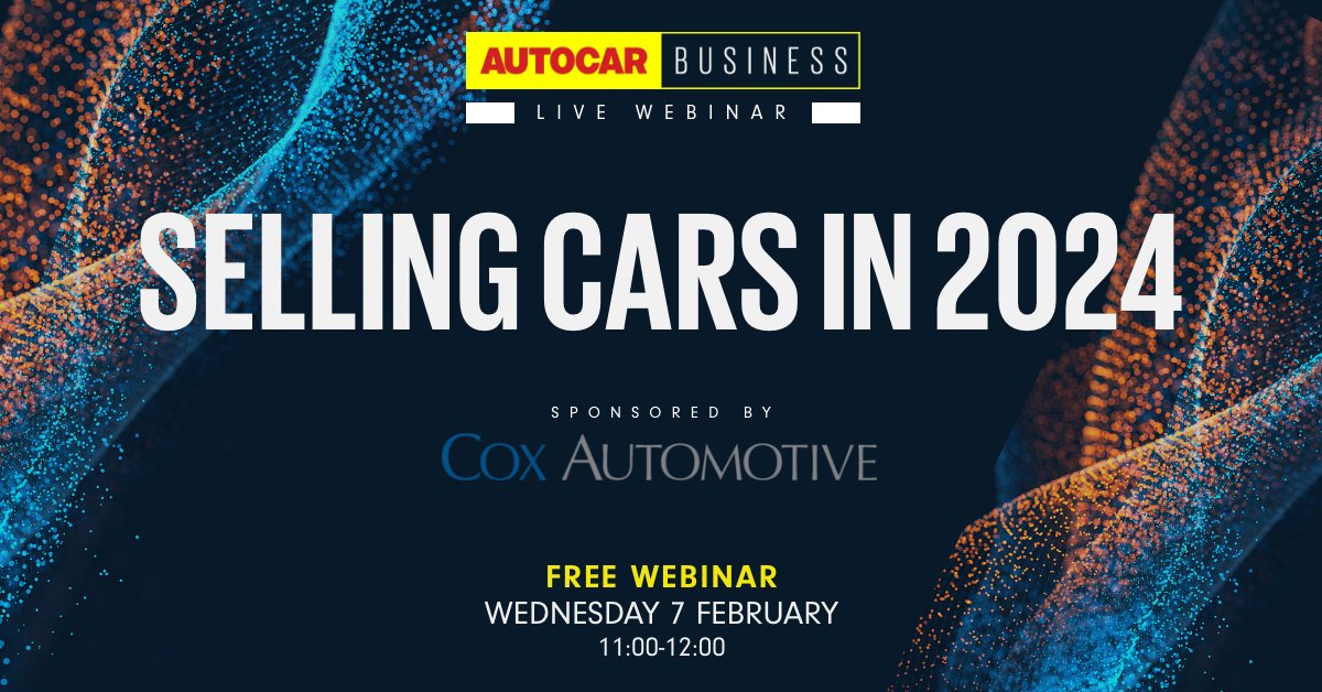 Delighted to be joining this year's @AutocarBusiness webinar on #SellingCars in 2024, with @EurigDruce, @MTisshaw and @PhilipN_Auto. 11AM, 7th February.

If you’d like to join, you can sign up here >> insight.autocarbusiness.com/selling-cars-i…

#Webinar #Autocar #VertuMotors #SC24