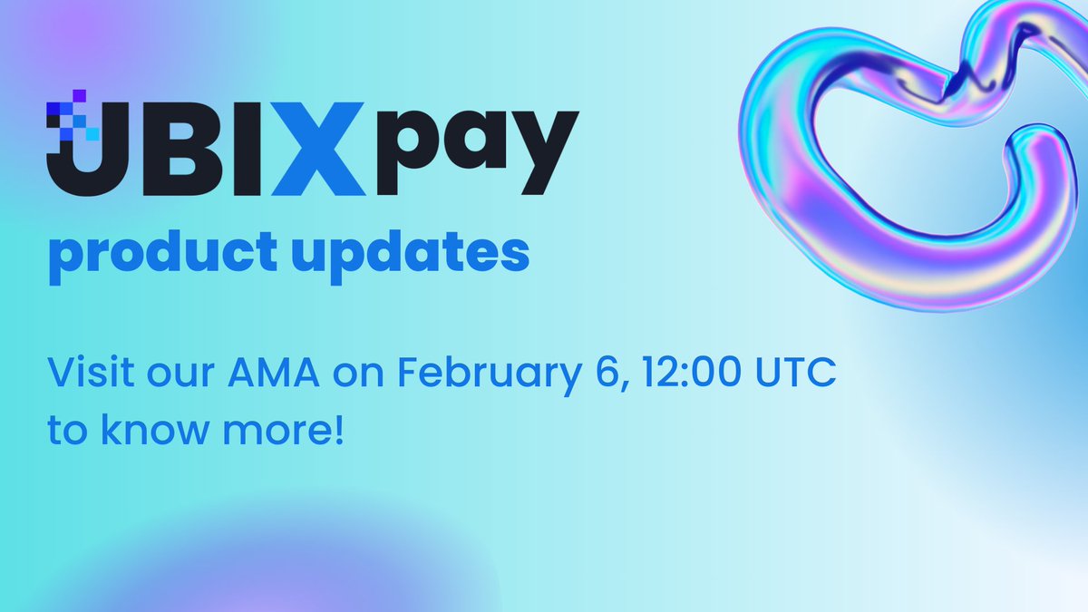 UBIX_Network's tweet photo. Have you not fully appreciated all the features of the new Ubixpay wallet? We have something unique prepared for you in the upcoming updates!🚀

Want to send crypto to your friend through a social network, but they don't even have a wallet? Not a problem anymore!🤩

Tired of installing a bunch of apps and navigating different websites for managing your assets? Do everything from one place!🧐

👉For more details, attend our AMA on February 6,  UTC