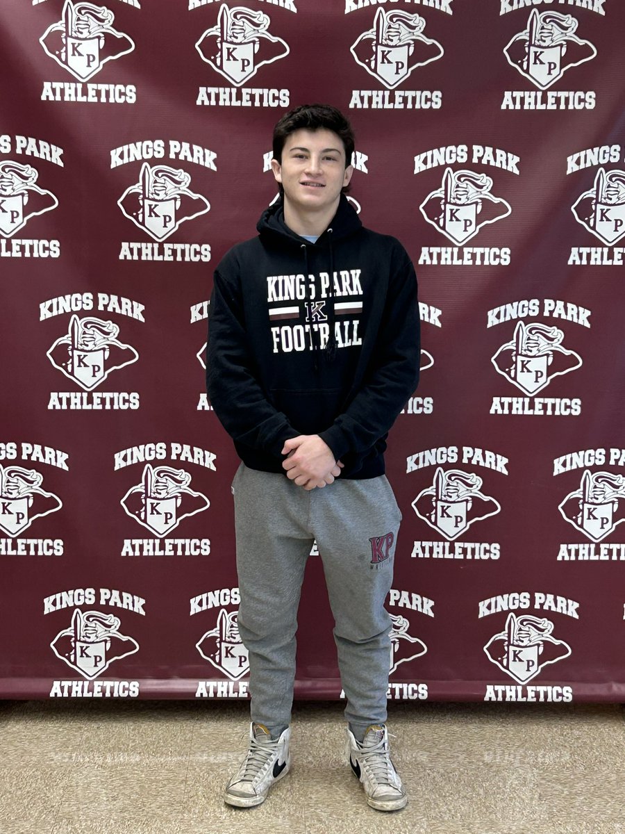 martinojenn's tweet photo. @KPSchools Don’t let the sweatshirt of this multi-sport athlete fool you… this is Suffolk County’s League VI 160lb weight class wrestling champion🏆Anthony Marino! Great work! Good luck at county’s! #KPHS #KingsPark #Kingsmen #KP #KPPride #wrestling https://t.co/9iLaUWfTAX