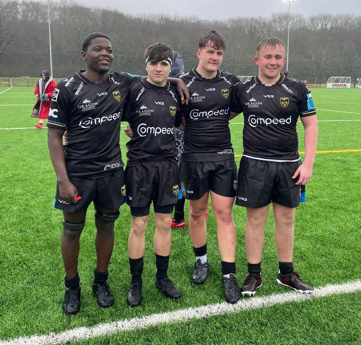 Congratulations to The U16 lads who played for the Dragons U16 yesterday. Nathan Walsh, Bleddyn Jenkins, Ciaran Beavis & Benson Ngoshi They played matches against Ospresys, Blues and the Scarlets. Losing to the Blues but beat the rest. 👏👏👏