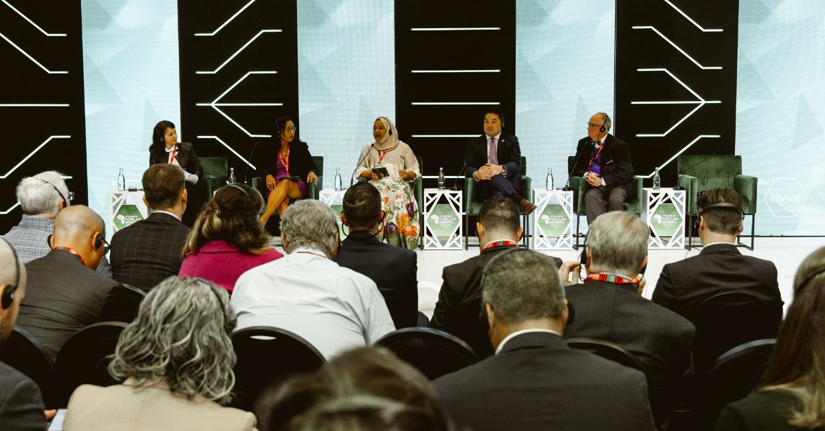 MiningIndaba's tweet photo. Global Electronic and Automotive Producers Talkshop: The panel addressed the importance of accessing critical minerals, the value Africa can bring to the industrialisation of components and why good ESG performance is central to the global supply chain debate.
#MI24 #Mining2024 https://t.co/5nG4SnUPsZ