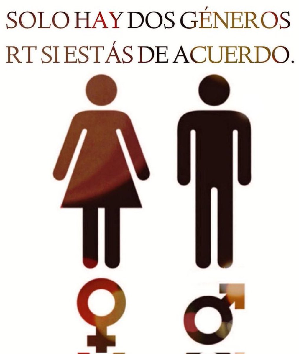 Los progres podrán decir lo que quieran, pero sólo existen dos sexos biológicos al nacer, Masculino y femenino, los demás son enfermedades mentales .