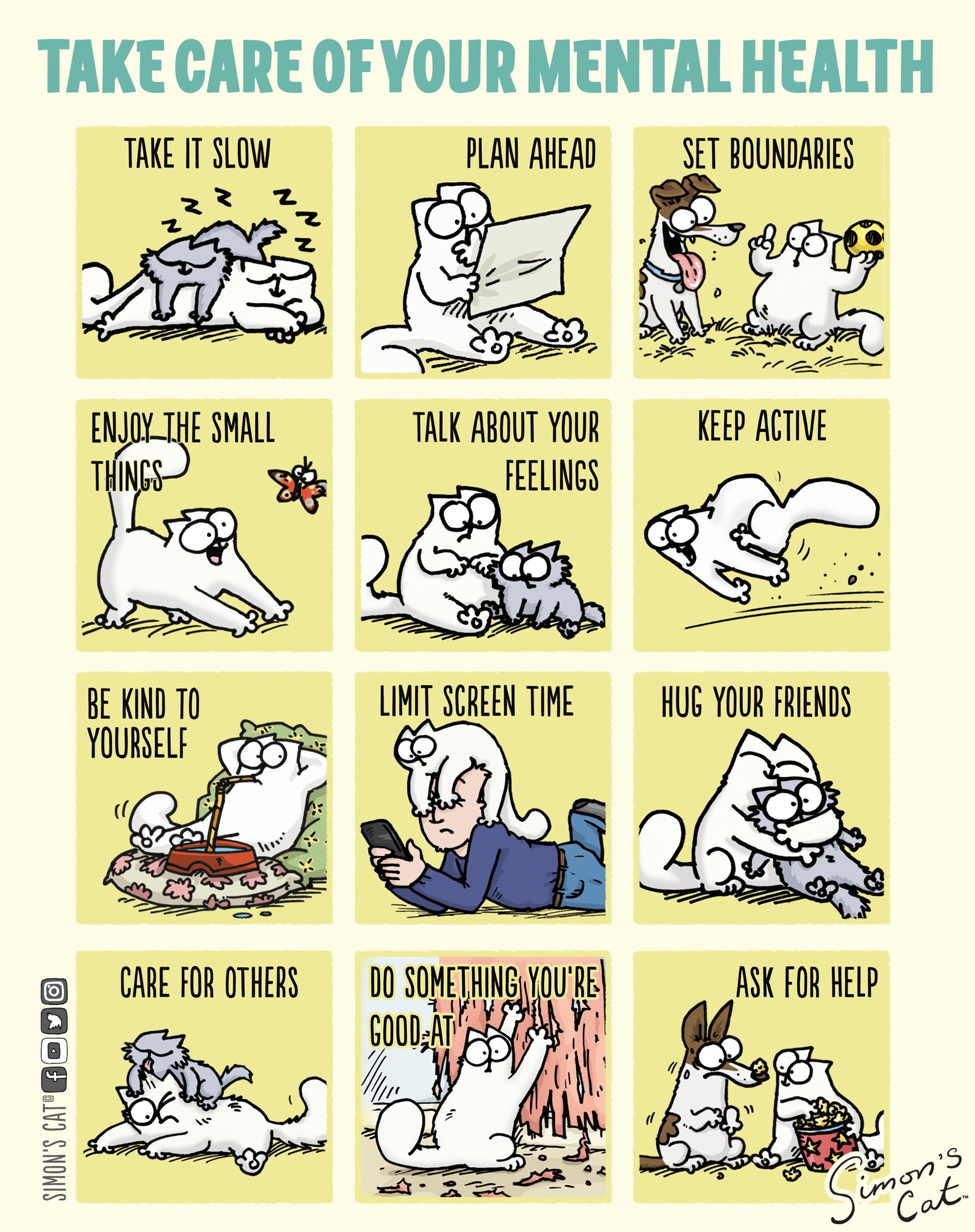 Simon's Cat 🐾 on X: We've added our mental health poster on our