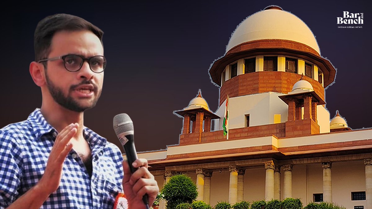 barandbench's tweet photo. Bail plea of Umar Khalid will not be taken up on Wednesday (as per earlier order) as Justice Bela M Trivedi is sitting in a Constitution Bench this week.

#SupremeCourtofIndia #SupremeCourt https://t.co/oWm8g1Mgf8