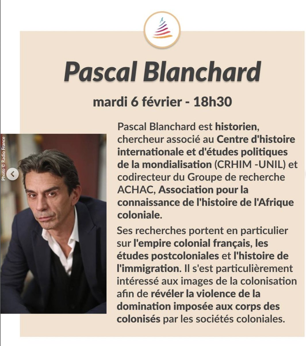TremplinIEP's tweet photo. [🎓🗣️Masterclass] @TremplinIEP a l'honneur de recevoir le mardi 6 février 2024, Pascal Blanchard. Historien spécialiste des enjeux de diversité, du fait colonial, d’identité et d’immigration, il interviendra sur le thème du corps. 

(Ouvert aux inscrits Tremplin IEP) https://t.co/VlYWRx0d0Y