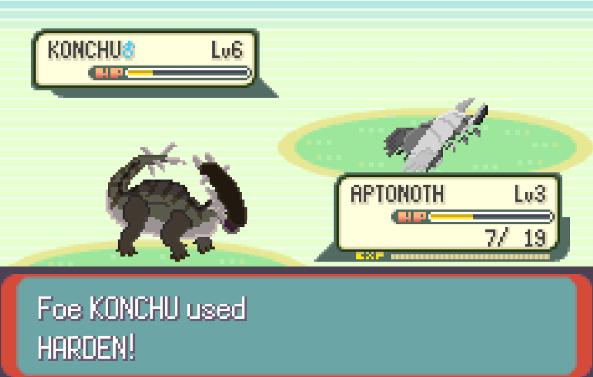 The_Nadei's tweet photo. My self made Pokemon Emerald x #MONSTERHUNTER Romhack is now all the way up to the first gym.

Have some screenshots of my work thus far

Mudshot + Soft Sand Barroth is a bit too strong ngl https://t.co/34QYiVUUAI