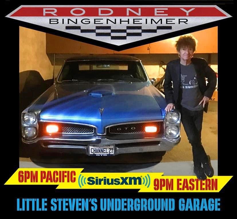 Many thanks to @rodneybingenheimer and @julioMaldonado for featuring @TheTearaways @thecynz @speedfossil @HayleyCrusher @weeklingsmusic @DroolBrothers @slamdinistas on your awesome @SiriusXM @TheUndergroundGarage show this week.
