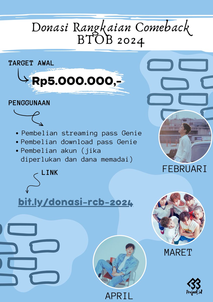 btobproject_id's tweet photo. [Donasi Comeback]

Selamat malam Melody! Sudah siap dengan (rangkaian) comeback BTOB 2024? 😆 Di comeback kali ini, kami kembali membuka donasi dan project cb

Tidak ada minimal donasi, donasi bisa dilakukan di:
🔗 https://t.co/Z3I2TwsmyH

Ditunggu partisipasinya 💙
#BTOB #비투비 https://t.co/eFWUxMrTzP