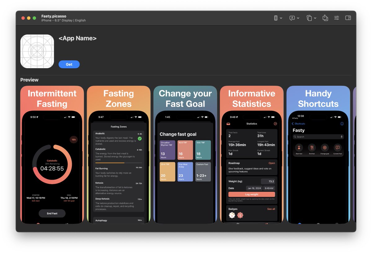 Time to announce the first winner of Project Facelift for the month of January! Congrats to <a href="/kaioelfke/">Kai 🇺🇦</a> with his app, Fasty! Here's a sneak peek of the before and after: