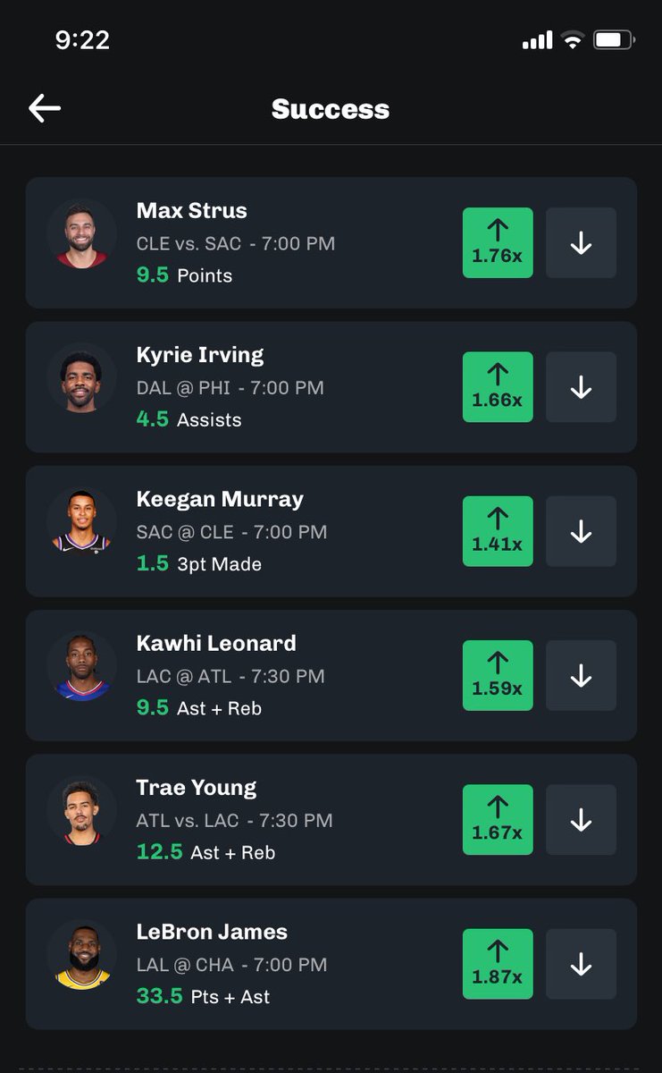 reaperdaGreat6's tweet photo. Trying out my props list all in one slip. Wish me luck ALL OR NOTHING 🦍🧤🫡 #GamblingX #NBA #Prizepicks #Underdog #Chalkboard https://t.co/tD3QPoOLXW