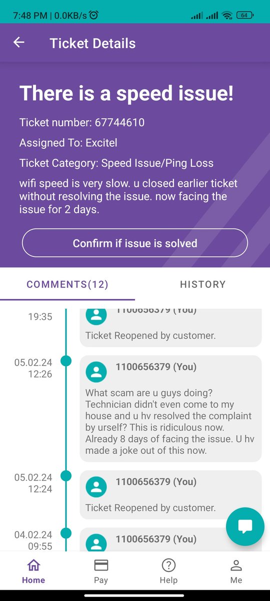 Jr_thakur18's tweet photo. @excitel_rocks such a shameless customer service. Without even solving the issue, u close the ticket. Facing the issue since 8 days now n everyday i m calling to send technician n u do nthng, just harassing the customer mentally. I just want my refund now. Enough is enough. https://t.co/YA8p1m58ZT