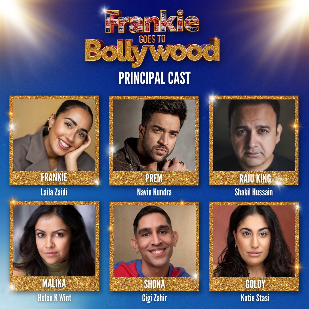 Light, camera, action 🎬 Meet the principal cast of Frankie Goes To Bollywood. @LZaidi, @NavinKundra, @shakilhussain, @Helenkurup, Gigi Zahir and Katie Stasi make up our principal cast. 🎟️Touring from 25 Apr. Tickets and venues: rifcotheatre.com/live-shows/fra…