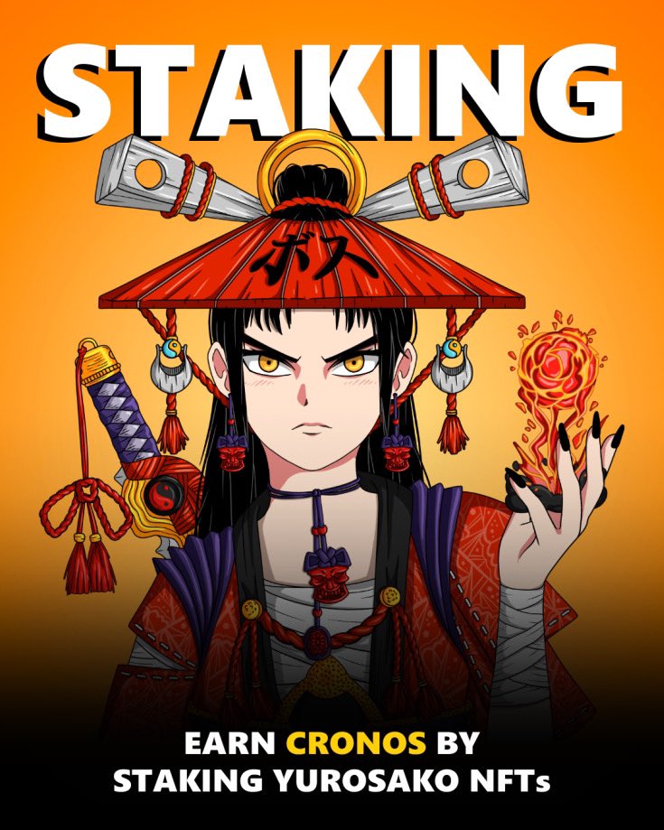 YUROSAKO STAKING ⚔️⛩️ Earn #CRO by staking YUROSAKO NFTs, the more SAKOS you stake the higher chance of earning 🔥💸 Start staking 👇 app.gangverse.club/gangverse-nft-…