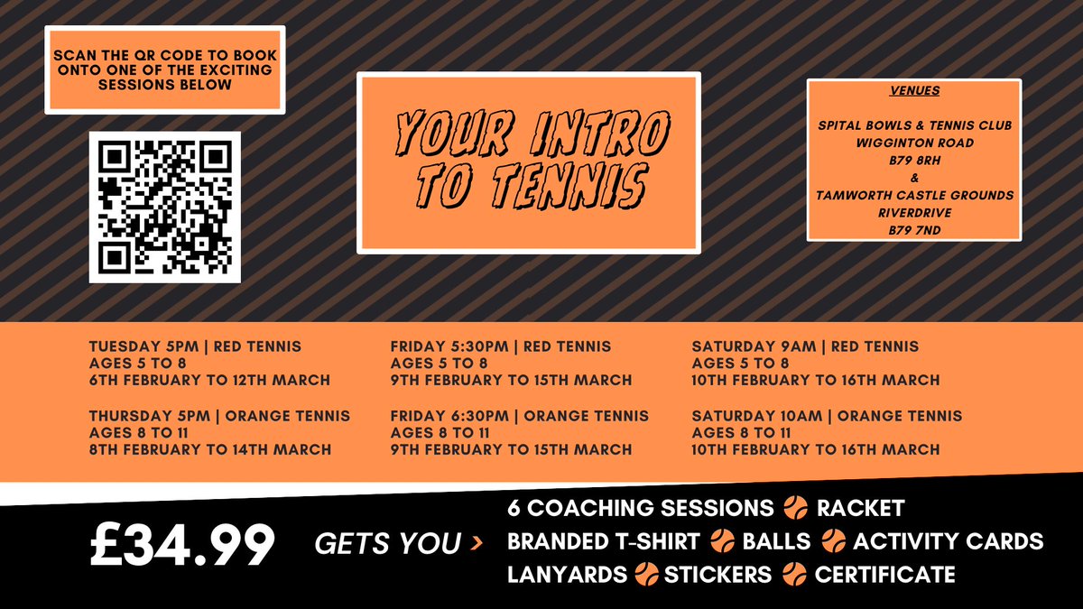 MattTennisCoach's tweet photo. 🎾INTRO TO TENNIS🎾

Perfect for beginners, this programme offers a fantastic introduction to the sport, emphasising skill development and a love for the game 🏆

Sign up to the programme via this link https://t.co/ZhVxBAStoy https://t.co/IqmAylQ1qN