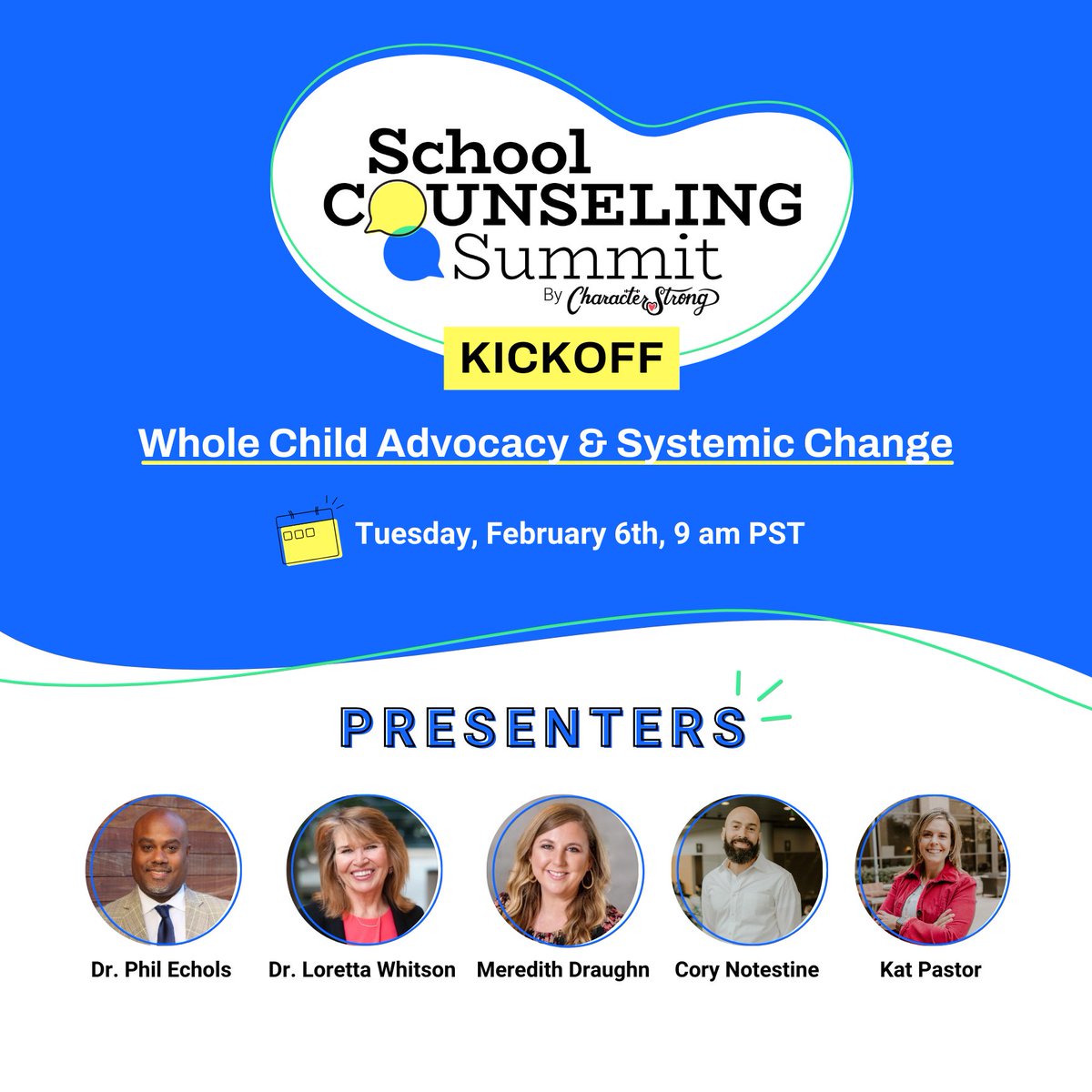 Join our team and special guests tomorrow for 'Whole Child Advocacy & Systemic Change' as we kick off our #2024SCS!🎉 Can't make it live? Register and we'll send the resources! Register for free here: characterstrong.zoom.us/webinar/regist… #CharacterStrong #SchoolCounseling #NSCW24