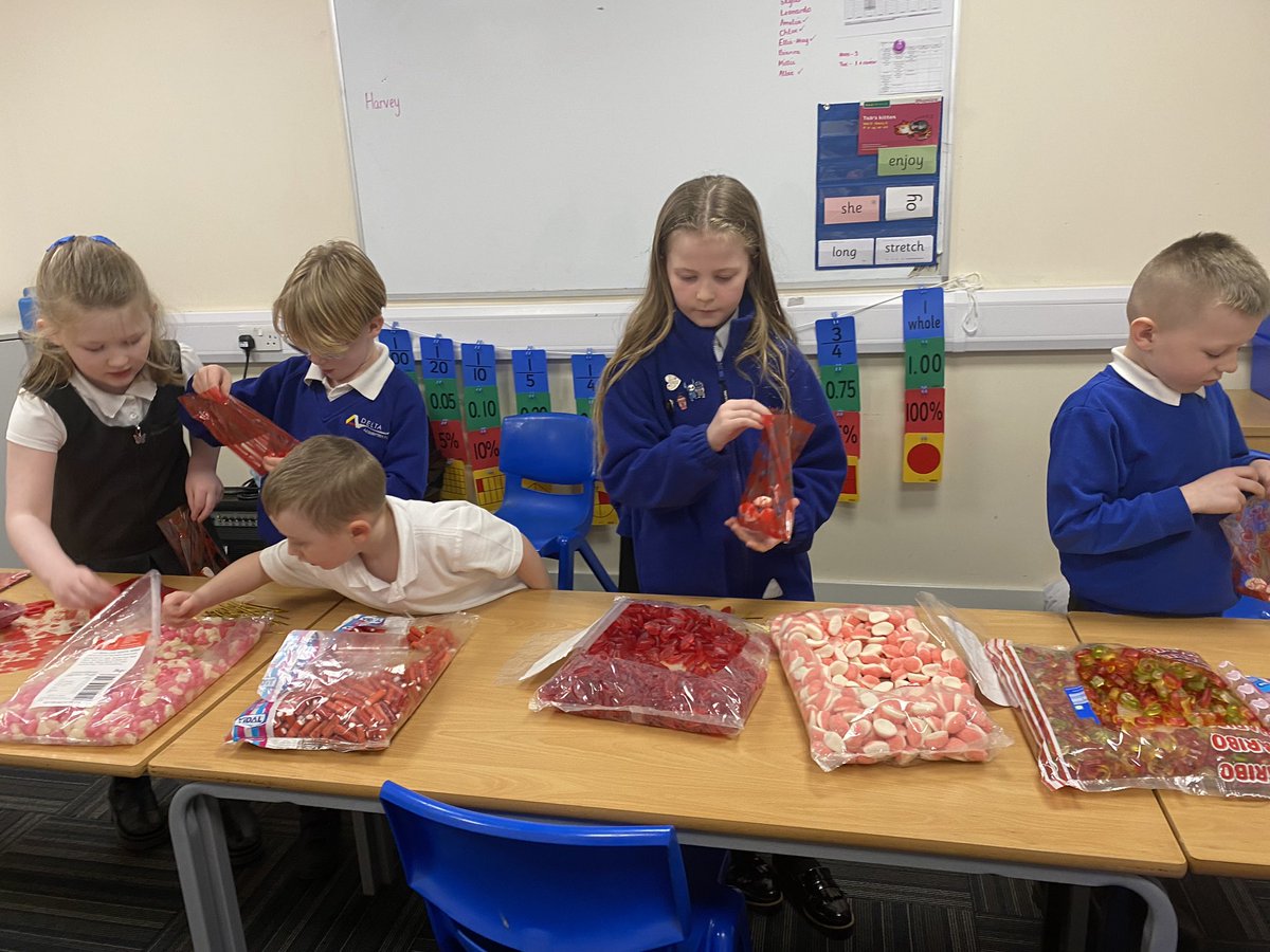 It’s the turn of our KS1 school council children to make sweet bags for the Valentines disco! ❤️❤️💙💙💜 @DeltaNorbridge