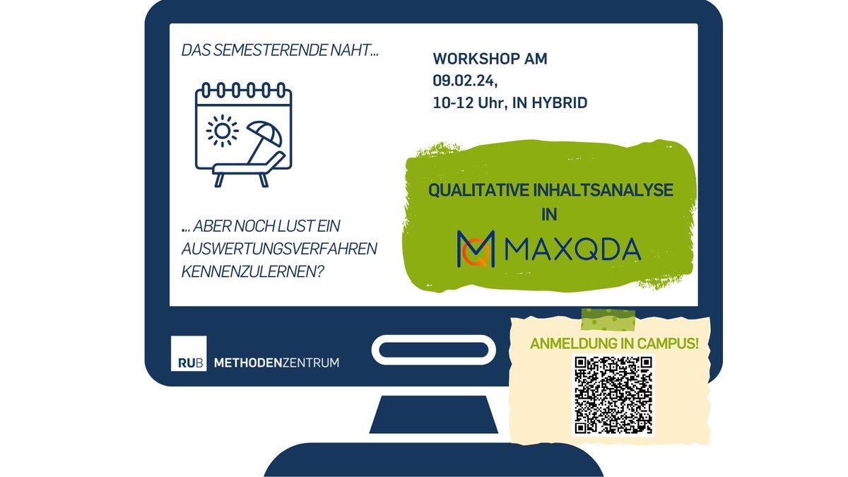 #QIA in #MaxQDA <a href="/ruhrunibochum/">Ruhr-Universität Bochum</a> - und das schon diesen Freitag!