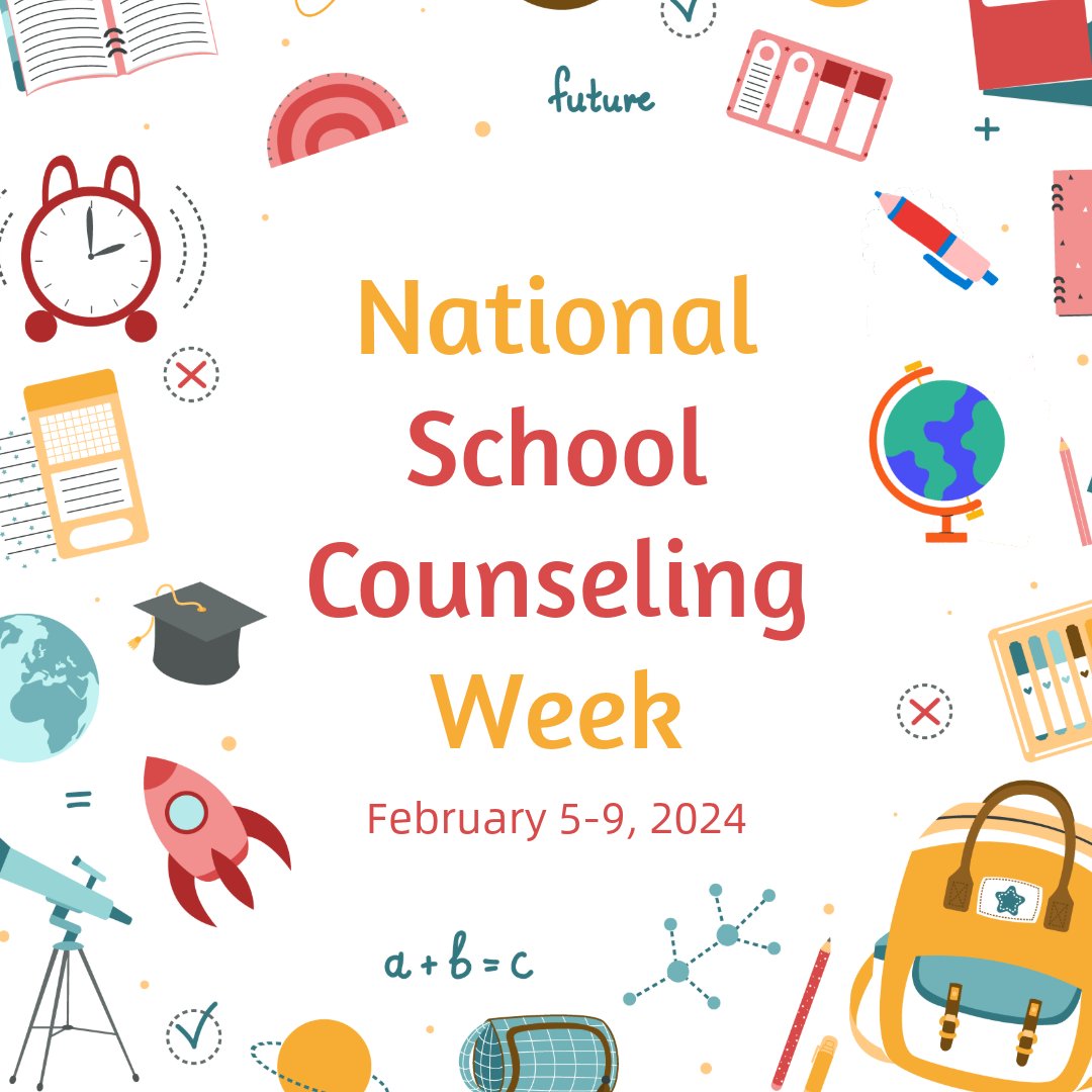 🎉🎉🎉 This week is #NationalSchoolCounselingWeek! We would like to highlight the tremendous impact our school counselors have in helping students achieve school success and plan for a career. Thank you for everything you do for our students and families!