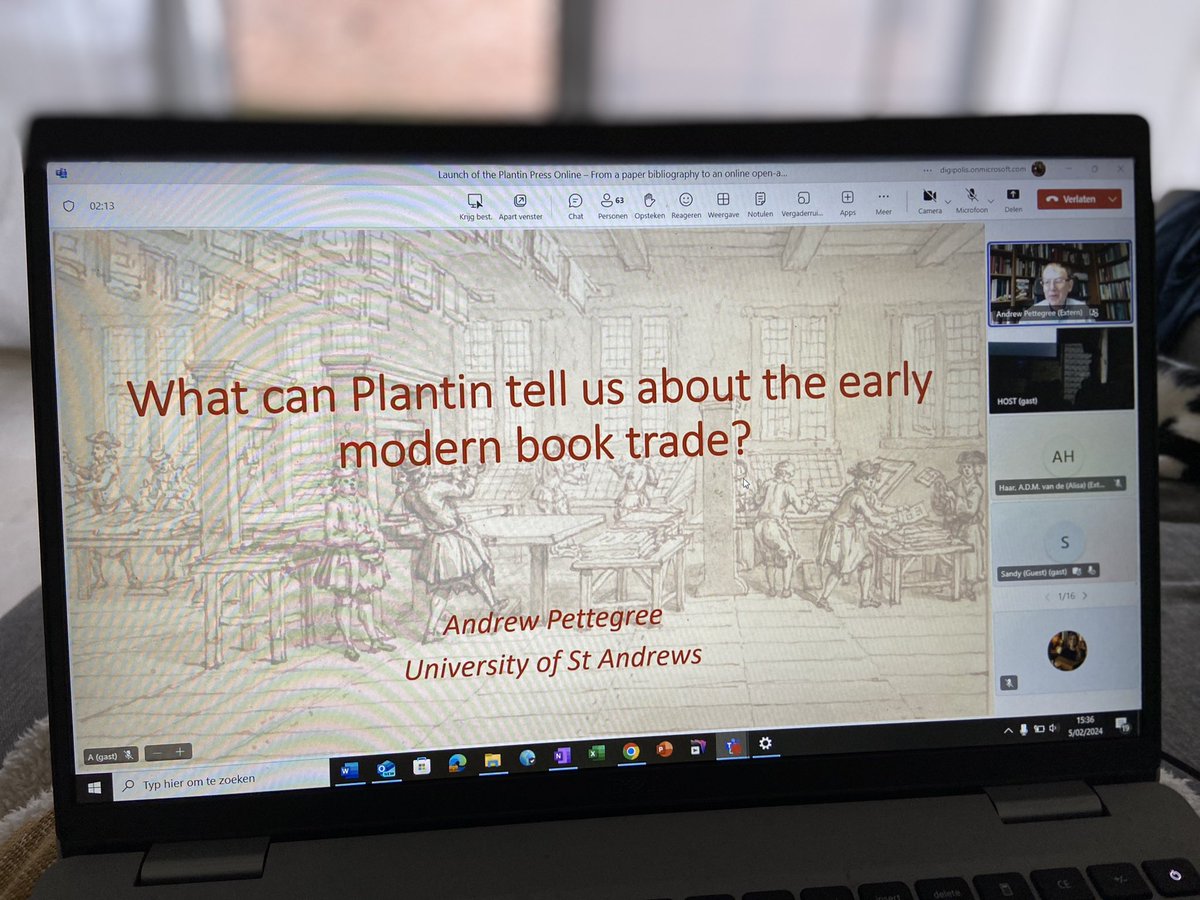 @JefSchaeps @AlisavdH @mcegillion Finally, @APettegree delivers a keynote talk that puts Plantin’s print production and preserved archive in @plantinmoretus into a broader perspective to explore what we can learn from his business for the #EarlyModern book trade!