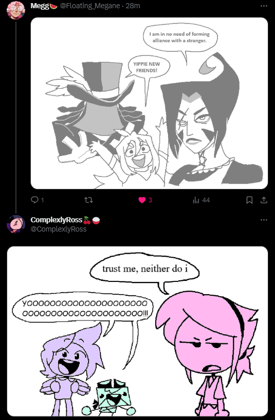 we need more of these interactions with other oc artists ngl 