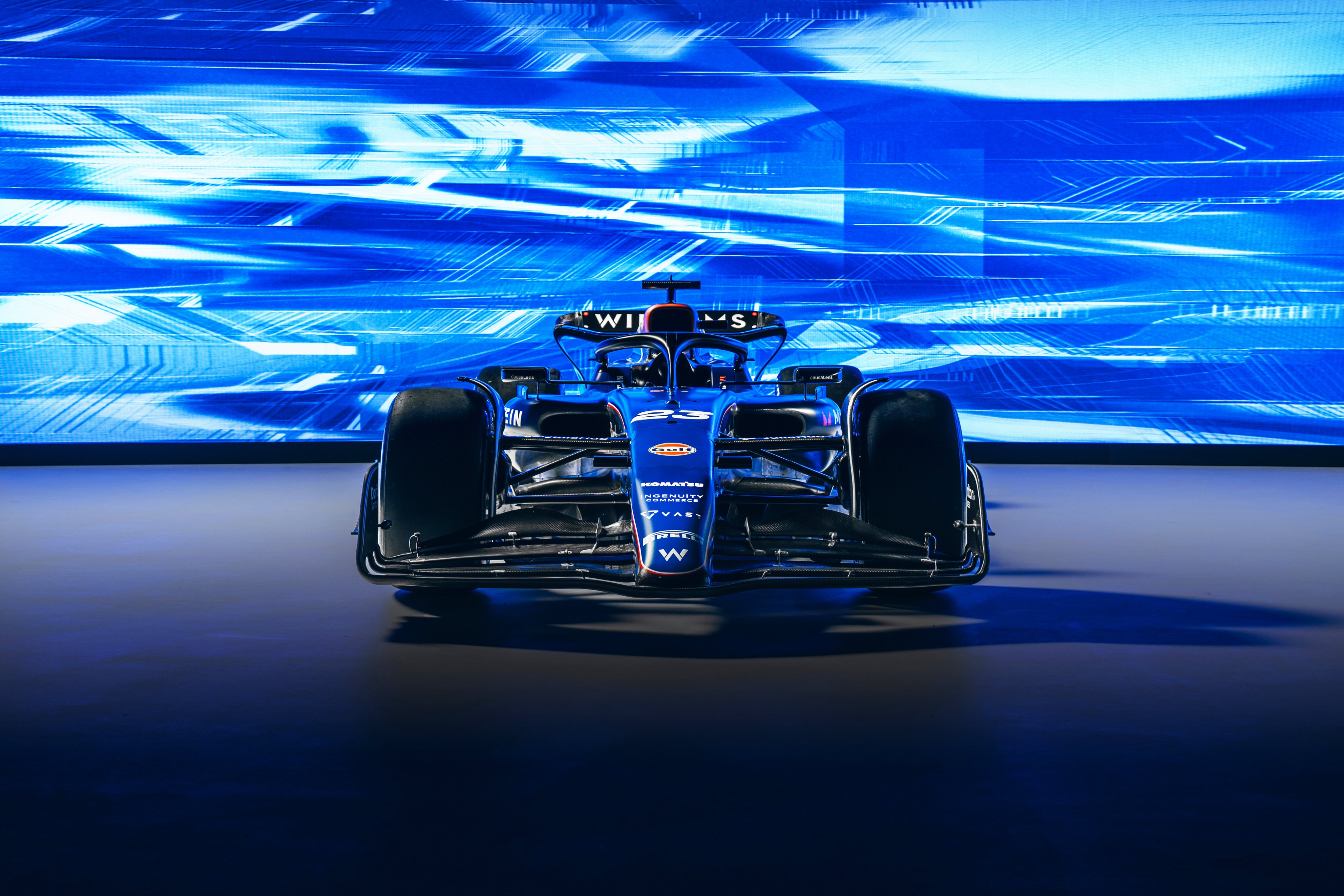 A front-on shot of the Williams FW46 livery