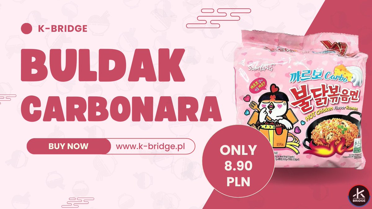 KBRIDGE_KOREA's tweet photo. Turn up the heat with our Buldak Carbonara! 🔥💥 Who's brave enough for a spicy challenge? Order now from K-Bridge and try this popular Korean instant dish! 🍜
Check it out now! ➡️ https://t.co/fyFrgEqwzb
#kbridge #kpopalbum #koreanstore #kpoppoland #kfood https://t.co/FoxLdvIDRL