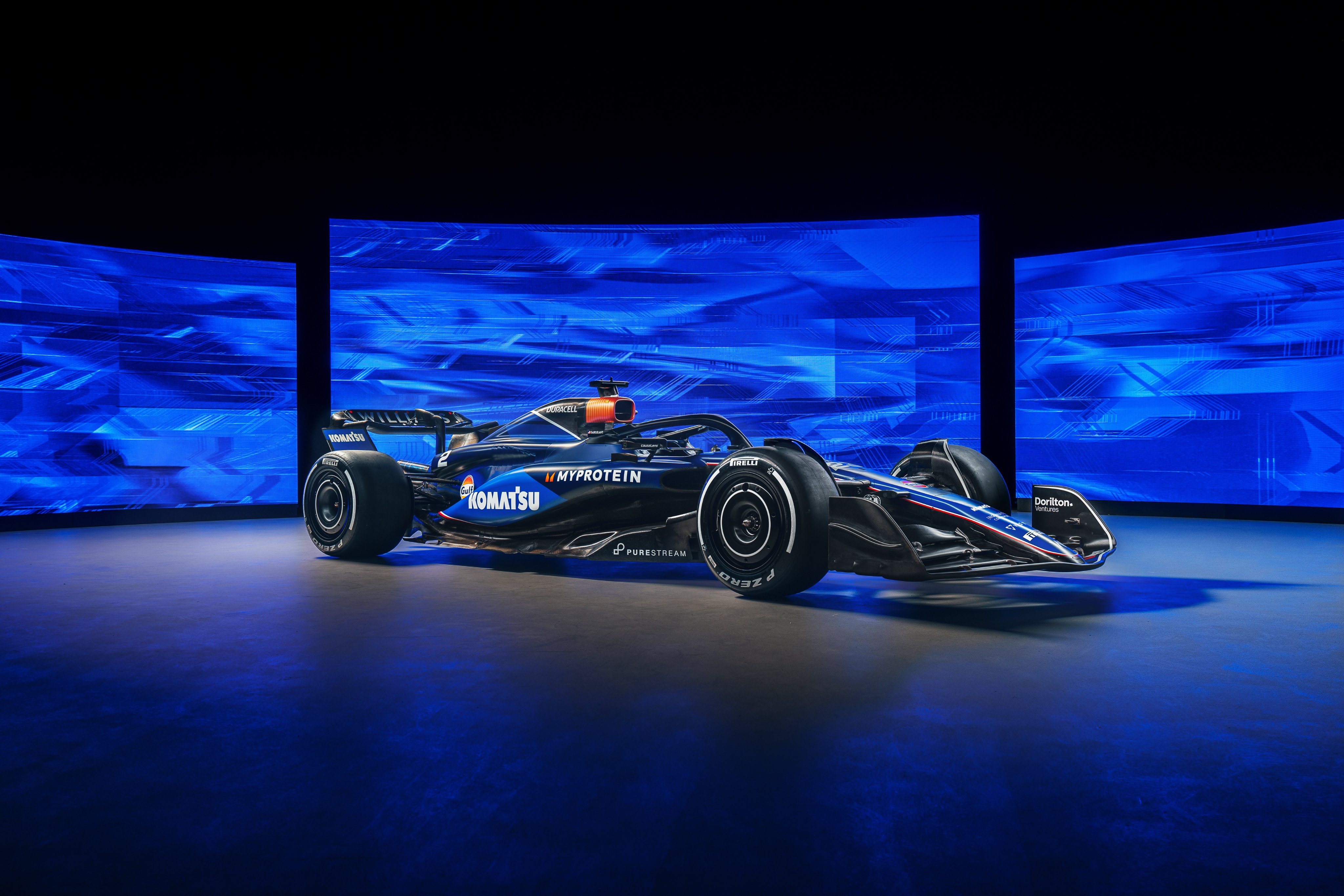 A front three quarters shot of the Williams FW46 livery