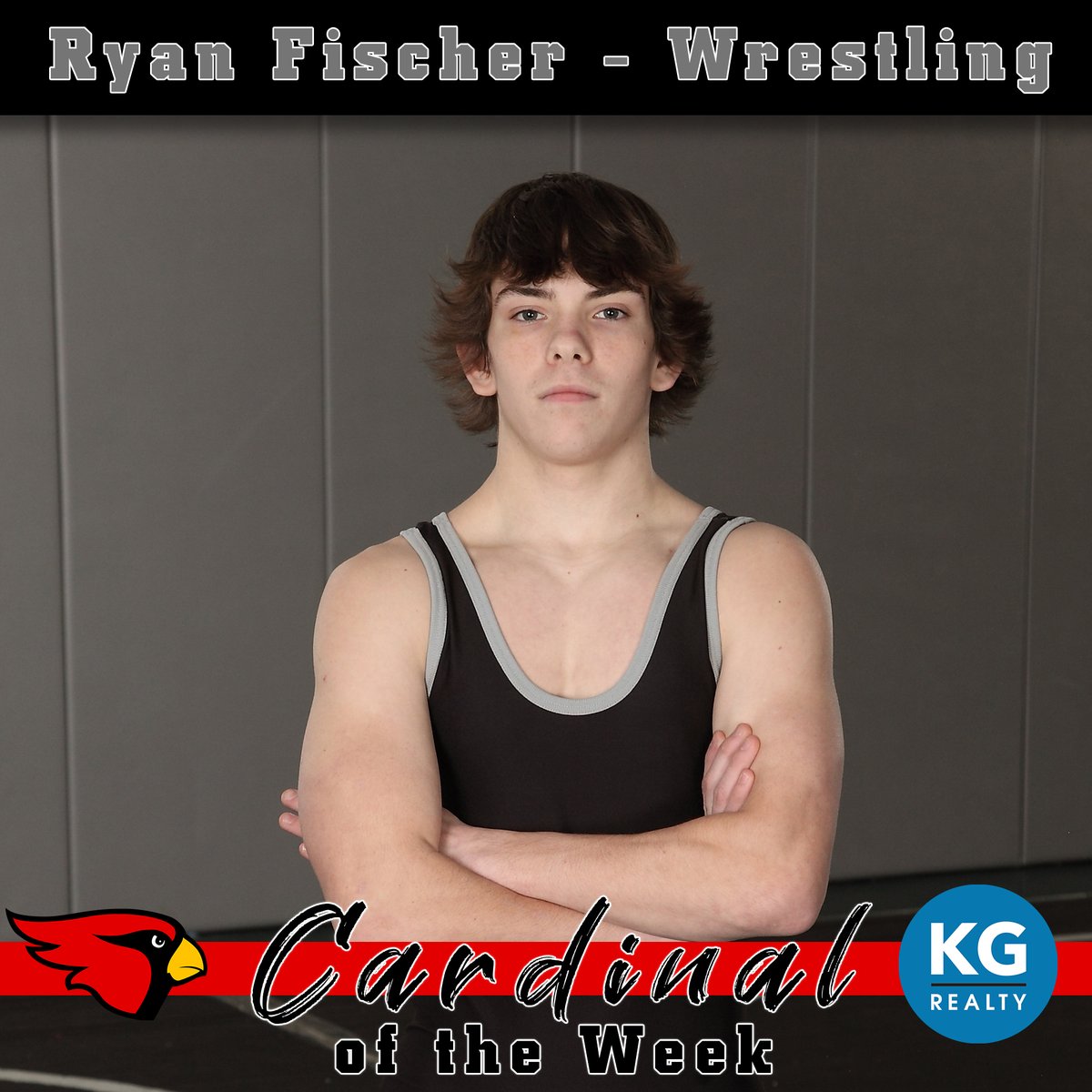 Congrats to our KG Realty Cardinal of the Week!  From Coach Youngs - "Ryan is well-respected as a hard worker with our entire team.  Ryan comes to practice every day to make himself and the Annandale/Maple Lake wrestling team better. He works as hard as anyone and models this.