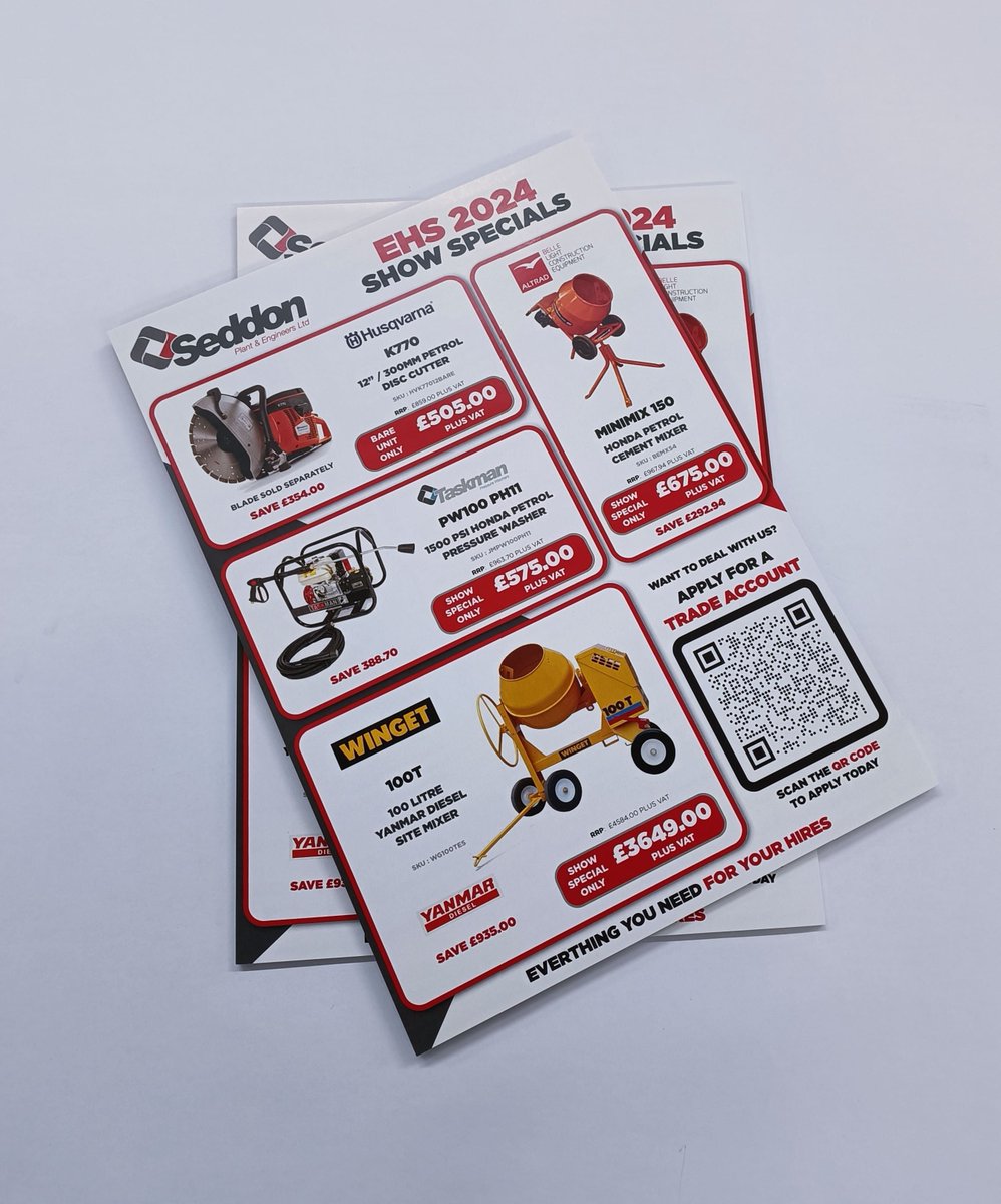 ThePrintRoom__'s tweet photo. Sleek Brochures &amp; Flyers for Seddon⚙️

The Print Room produced high-quality A4 Brochures &amp; Flyers for Seddon to promote their generator range &amp; EHS Show. 

📲Request a quote today! https://t.co/3YmMO1BLN9 https://t.co/bNWbpR0kr2