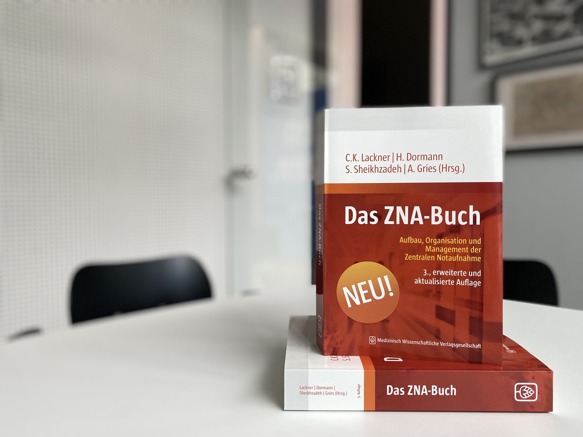 Neu 📚 Das ZNA -Buch in der dritten Auflage ist da!

Das Buch hat sich als das Standardwerk für das Fach- und Führungspersonal der Zentralen Notaufnahme etabliert.🚑
Die Neuauflage vermittelt aktuelle Kenntnisse, Konzepte und Methoden.

Hier bestellen👉: mwv-berlin.de/produkte/!/tit…