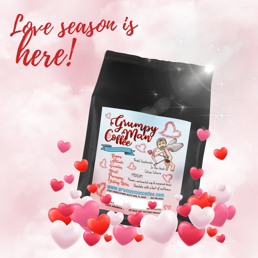 GrumpyRoasters's tweet photo. Skip the chocolates, this year say "I love you" with our #Valentines special edition for your sweetheart.
Get extra points if you sign them up for #TheGrumpyManCoffeeClub!
https://t.co/1lNqw3V5nK
❤ The purest form of love ☕❤COFFEE❤☕
#coffeelovergift #valentinesgift https://t.co/HXvJyfkjZo