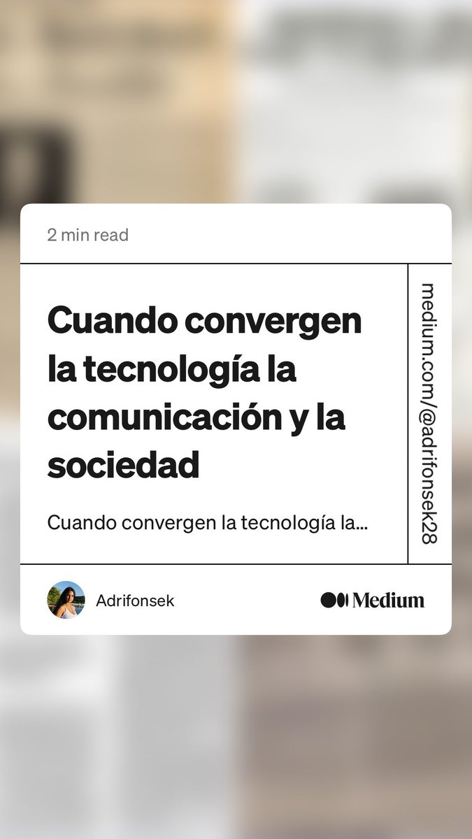 adrifonsek28's tweet photo. “Cuando convergen la tecnología la comunicación y la sociedad” by Adrifonsek
https://t.co/jSltjDy0yN ⁦@laprofedice_pod⁩ https://t.co/9ZQpojdKUO