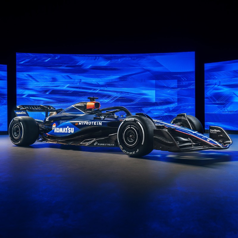 WilliamsF1's tweet photo. Striking blue 🔵

Our 2024 livery, ready to take on 24 Grands Prix across the globe 🌍