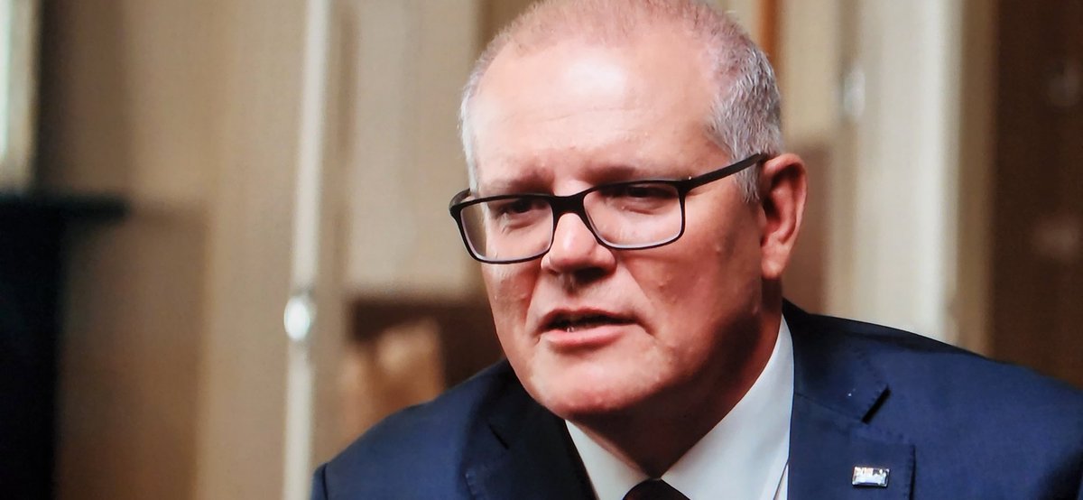 PeterWMurphy1's tweet photo. Does Scott Morrison realise his faux sincerity is fooling absolutely no one? He can't stop himself from smugly smirking as he tells the most transparent bald-faced self-serving lies. #auspol #Nemesis https://t.co/pTDRH0KtyC