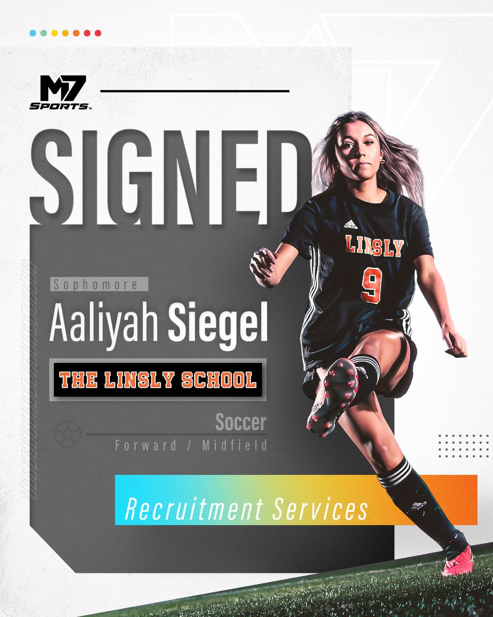 M7Sports_Agency's tweet photo. #M7Athlete @AaliyahSiegel scored 43 goals in 2 seasons to earn 2023 Conference POY, 1st Team All-OVAC, All-Region &amp; Honorable Mention All-State. In black &amp; gold for the @riverhoundsacademy ECNL, she’s a dual threat at outside wing &amp; back. Welcome to the team, Aaliyah! https://t.co/bQwQhZpaC0