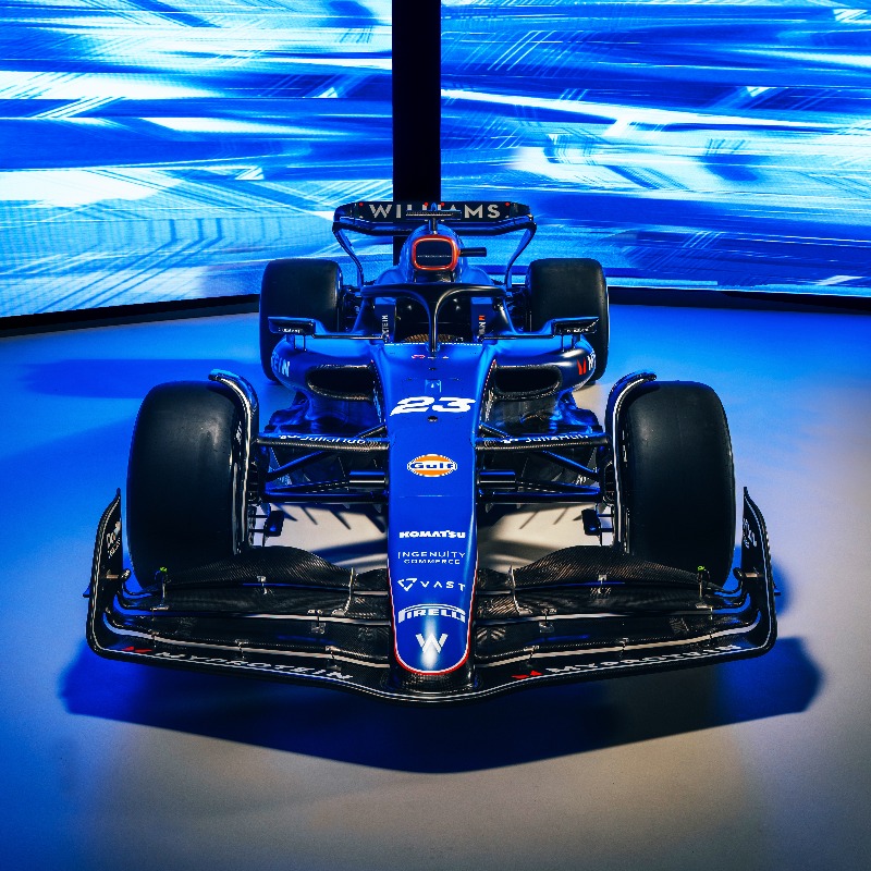 WilliamsF1's tweet photo. Striking blue 🔵

Our 2024 livery, ready to take on 24 Grands Prix across the globe 🌍