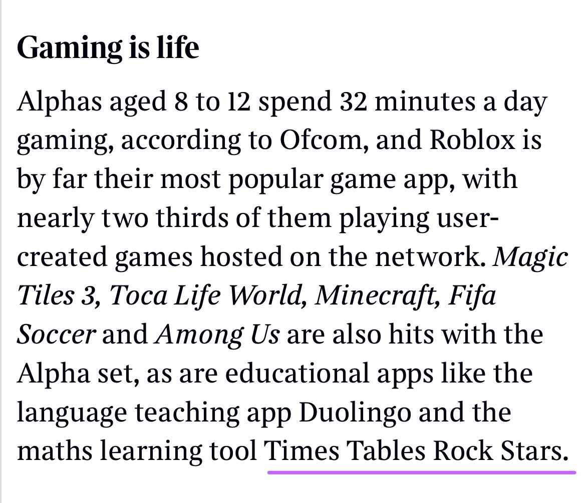 Thrilled to get a mention in <a href="/thetimes/">The Times and The Sunday Times</a> Style Magazine yesterday! 

We’re a hit with Gen Alpha🚀