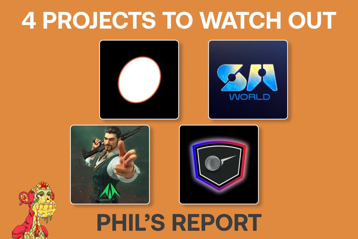 🔎  Phil's Report

Web3 Gaming is hotter than ever for projects that will Actually deliver upfront

Here are my top 4 projects to watch this week 👇

1/6