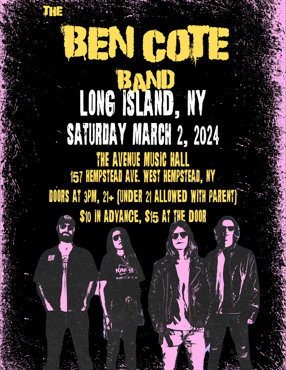 thebencote's tweet photo. We are coming to Long Island, NY! 😎🙏🤘 https://t.co/FK4ijkyCWX