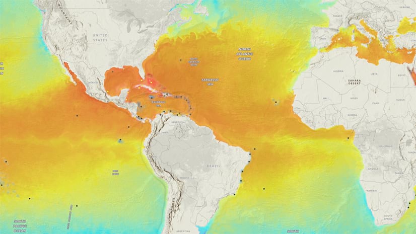 Map in a minute: Map ocean temperature and coral bleaching using ArcGIS Online and ArcGIS Living Atlas of the World. ow.ly/NWVl50QwziA