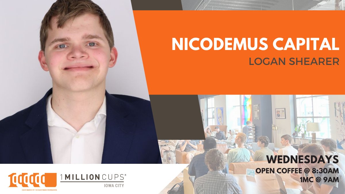 Join us at MERGE this Wed. for 1MC! We'll be hearing from Logan Shearer, Founder of Nicodemus Capital – provides digital media and financial advisory services.

Open Coffee @ 8:30am | Presentation @ 9am | NO ZOOM