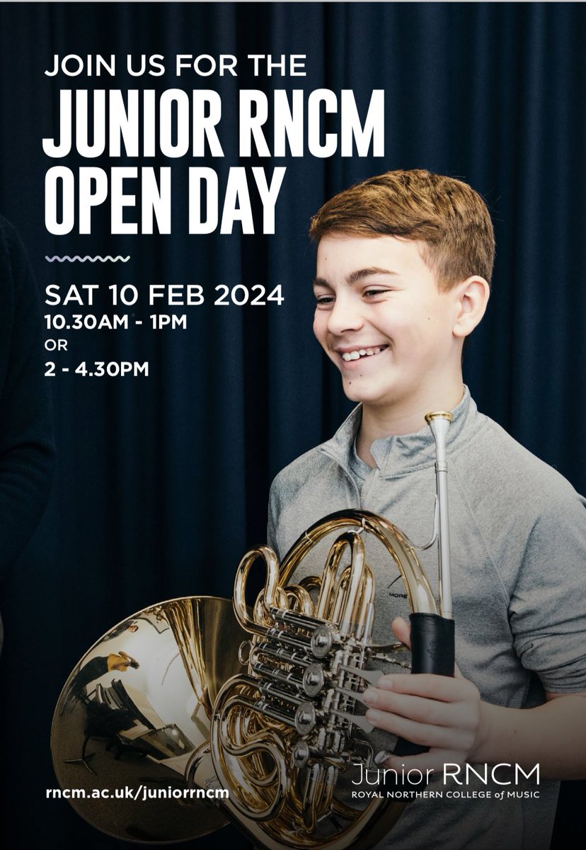 Gillian Blair (@gilly_blair) on Twitter photo If you know any talented young musicians in the North, please encourage them to come and join us for the Junior <a href="/rncmlive/">Royal Northern College of Music</a> Open Day this Saturday…follow the link below to book a place 🎷
rncm.ac.uk/study-here/jun… If you know any talented young musicians in the North, please encourage them to come and join us for the Junior <a href="/rncmlive/">Royal Northern College of Music</a> Open Day this Saturday…follow the link below to book a place 🎷
rncm.ac.uk/study-here/jun…