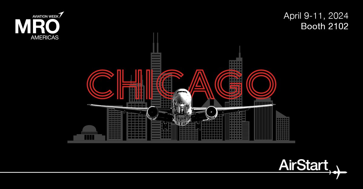 Chicago’s our kind of town! That’s why we’re thrilled to share that we’ll be attending MRO Americas 2024. Come chat about aftermarket components and all that jazz at booth 2102 or email sales@airstart.com. #MROAmericas #MROAM #MROAmericas2024 #AviationWeek #BestManaged