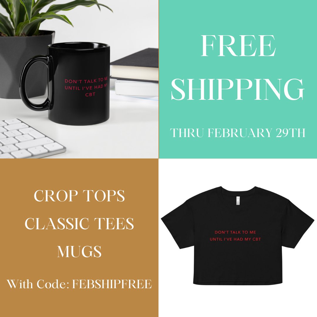 e2_wellness's tweet photo. A ‘Don’t Talk To Me Until I’ve Had My CBT’ croptop, tee, or mug is the perfect Valentine's Day gift for that kink-affirming therapist or pro Dom/me in your life 🖤

Visit https://t.co/imaD1oh3G0 and use promo code 'FEBSHIPFREE' to order.

#e2wellness #kinkaffirming #valentinesday https://t.co/xhWpXBqlx0
