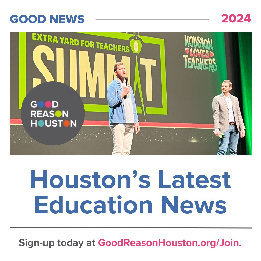 Dive into the future of education in Houston! 📚 Catch up on last month's insights and get ready to shape the landscape in 2024. Subscribe to our e-newsletter now to stay ahead and don't miss out on next month's updates: goodreasonhouston.org/stay-informed. 🌟