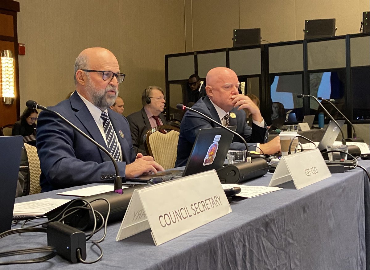 IISD_ENB's tweet photo. .@cmrodrigueze to #GEFCouncil66: planet's crises require a better @theGEF, w/ more resources, enhanced access, streamlined policies/procedures, managing higher risks, generating more investment around policy coherence, &amp; catalyzing financial resource mobilization from ALL sources https://t.co/QyZvVUMnKo