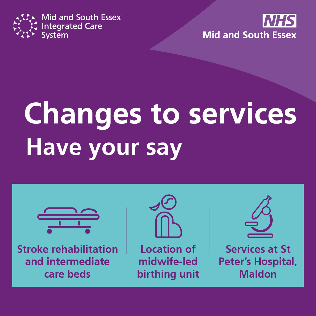 Our public consultation finishes on Thursday 21 March. If you haven't already, we would love you to fill in our survey and let us know your views about our proposals: …tualviews.midandsouthessex.ics.nhs.uk/changes-to-ser…