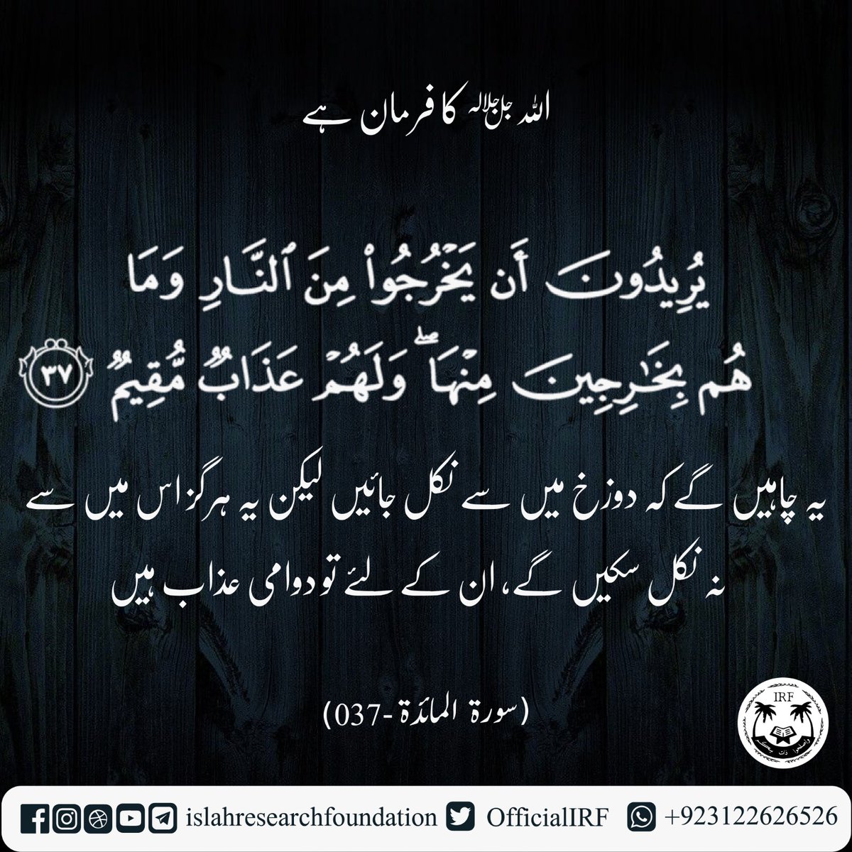 OfficialIRF's tweet photo. 005. Sorah al maidah - Verse 037
.
 #islamic #islamicquotes #islamicreminder #islamicart #islamicreminders #islamiccalligraphy #islamic_art #islamicclothing #islamicknowledge #islamicdesign #islamicpage #islamicbook #islamicworld #islamicpattern #islamiclife #islamicqoutes https://t.co/Rzuo9Wv3bs