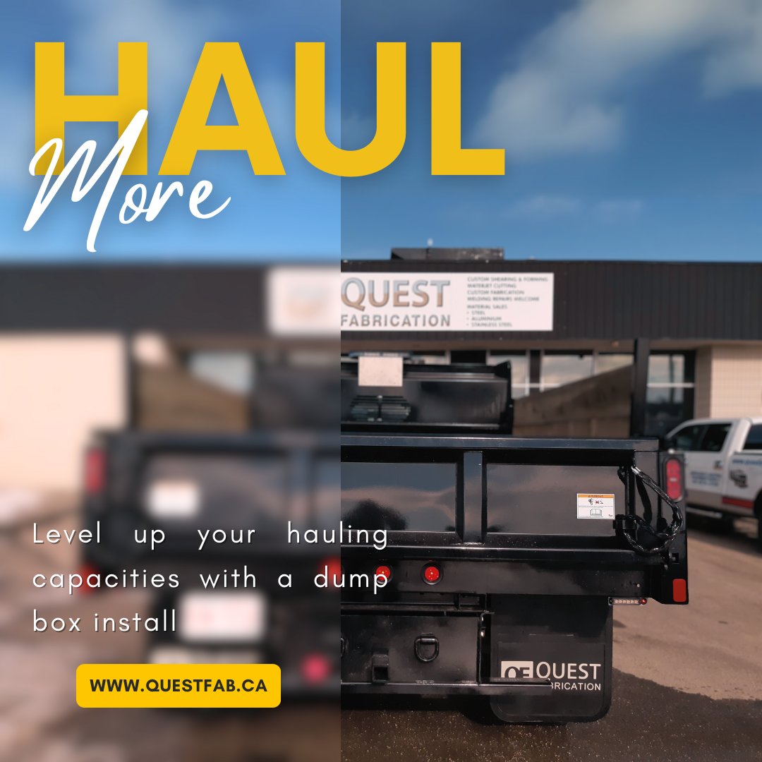 LightingQuest's tweet image. Ready to level up your hauling capacity with a dump box install? 
Give us a call for more information and to schedule your dump body install!
questfab.ca

#dumpbox #dumpbody #dumptrucksolutions #dumpboxupgrade #DumpBodyEfficiency #WorkTruckEssentials