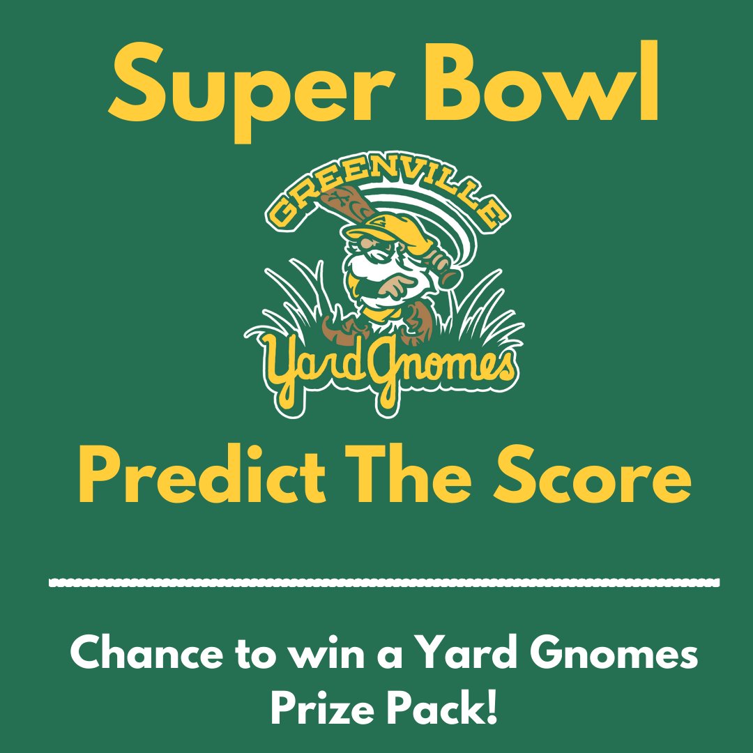 YardGnomes's tweet photo. 𝗦𝗨𝗣𝗘𝗥 𝗕𝗢𝗪𝗟 𝗖𝗢𝗡𝗧𝗘𝗦𝗧

Want your chance to win a Yard Gnomes Prize Pack? Follow these steps for your chance to win. 

1. Reply to this tweet with who you think will win the Super Bowl AND the final score. 
2. Retweet this tweet (must retweet to be eligible to win). https://t.co/84uJzQTLOT